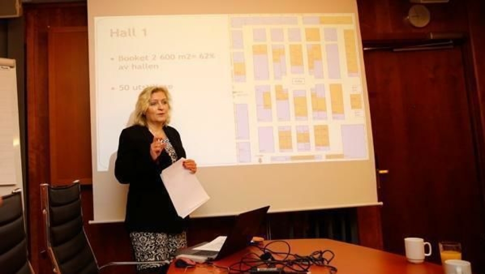 NYTT STED: Den Tekniske Messen skal arrangeres på Exporama på Hellerudsletta neste år. Adm. direktør i MGF, Anita Hall, informerte pressen på torsdag.