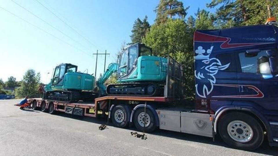 De første Kobelco-maskinene er kommet