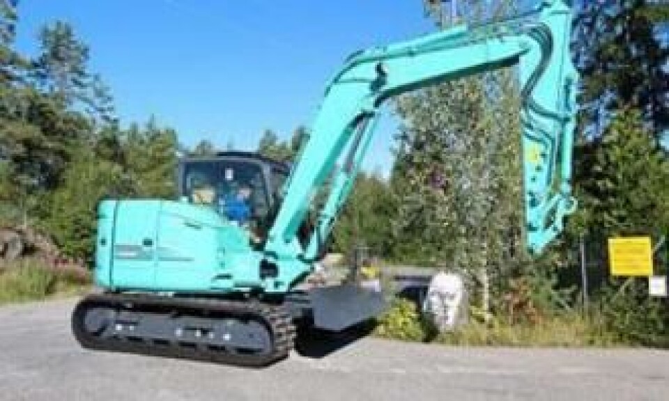 De første Kobelco-maskinene er kommet