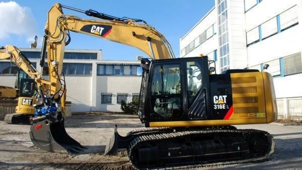 Cat 316E med skjær - første gang i Norge