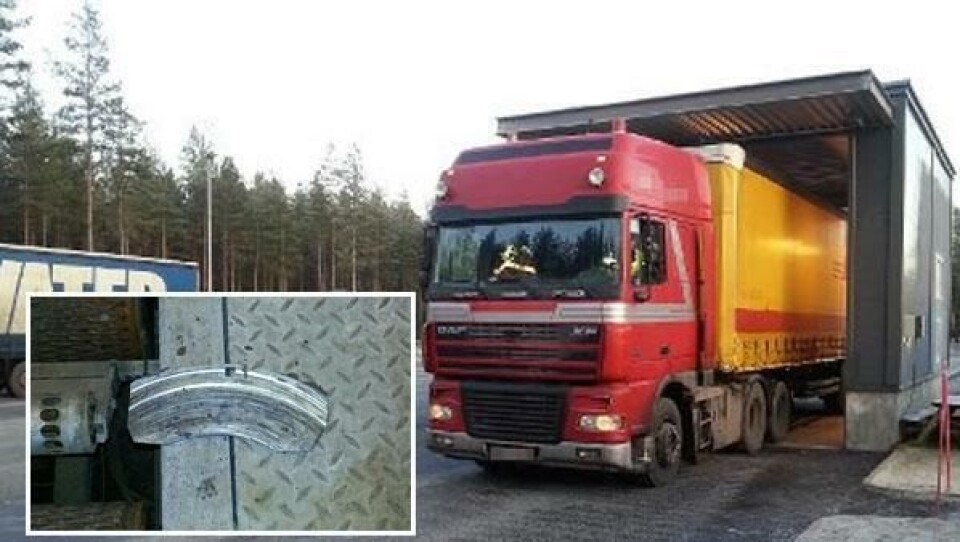 Bremseklossen datt av vogntoget midt under kontrollen på Magnor.
