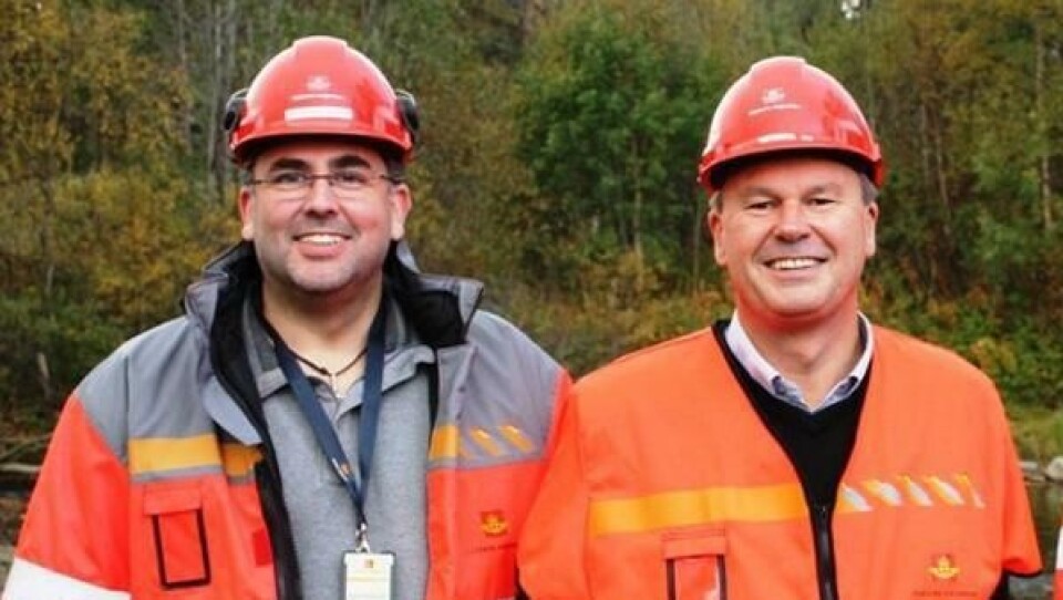 Byggeleder Nils Morten Beitnes og prosjektleder Lars Bjørgård er godt fornøyd med at mange konkurrerte om å få jobben.