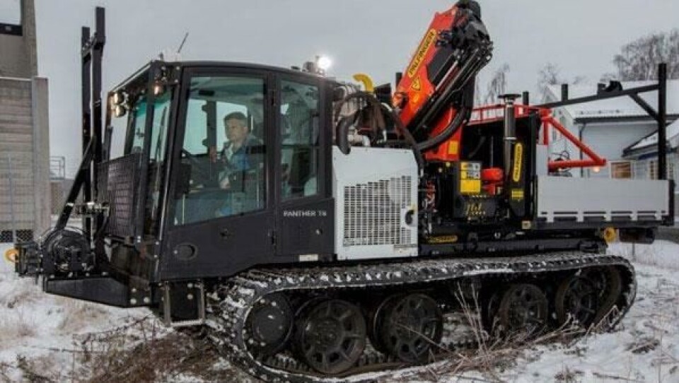 Beltedumperen Prinoth Panther T8 egner seg for langt mer krevende terreng enn på dette bildet.
