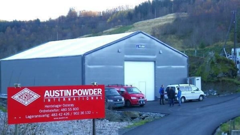 Her er det nye anlegget til Austin Powder på Osterøy utenfor Bergen.