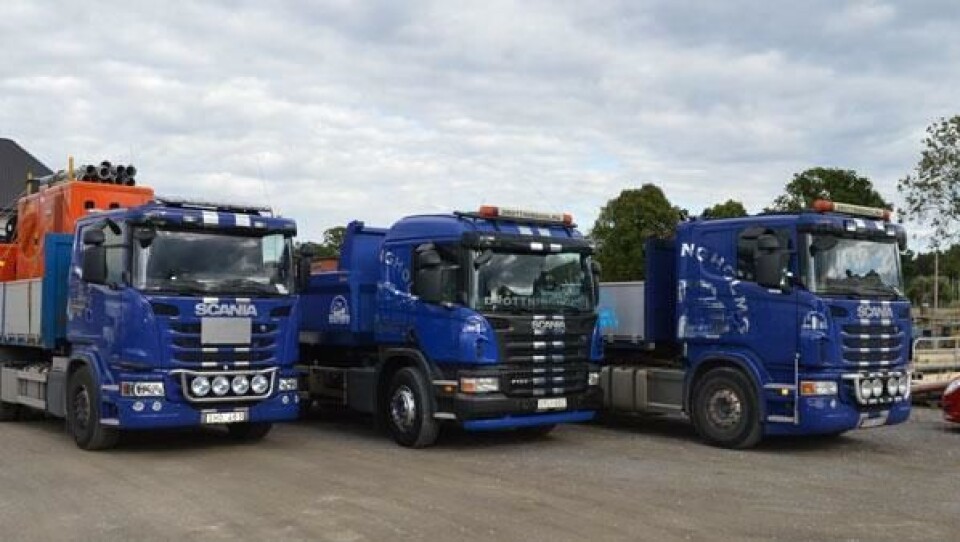 Syv av ti lastebiler hos Drottningholms Entreprenad har Allison automatgirkasser.