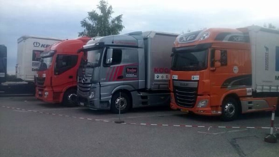European Truck Test 2013 er Europas mest omfattende lastebiltest. Alle bilene kjøres sammen med en såkalt referanse-lastebil som har gått testruten en rekke ganger med samme sjåfør. Referansebilen står her mellom to av deltagerne i ETT 2013, Iveco Stralis Hi-Way 460 og DAF XF460.