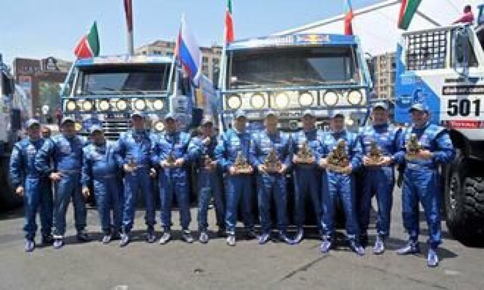 Team Kamaz Master kom på første-, andre- og tredjeplass i lastebilklassen i Dakar 2013.