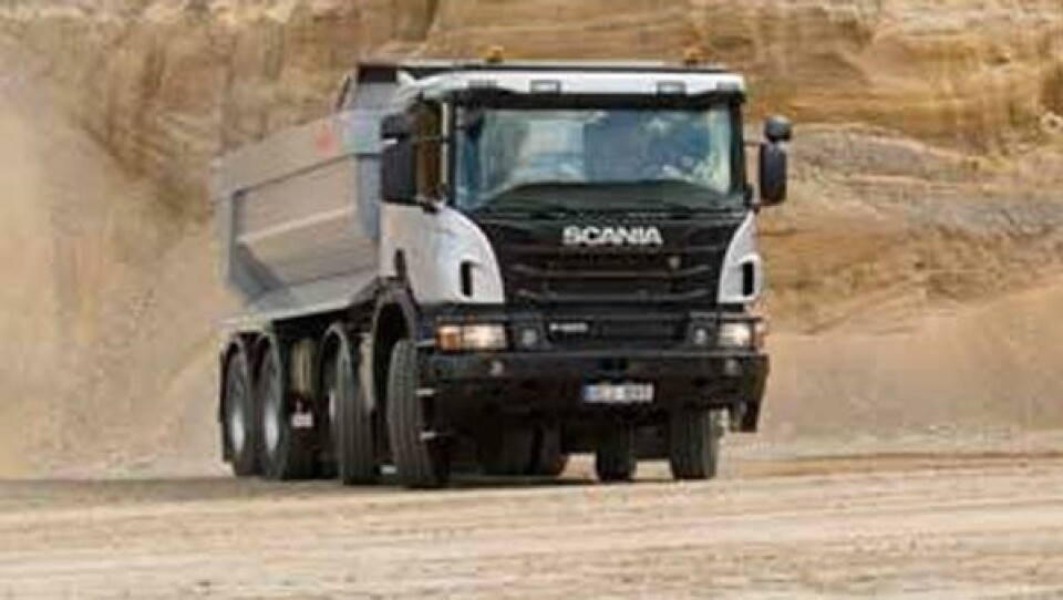 Scania viser et bredt spekter av lastebiler på «Test & Drive», blant annet dumperbiler.