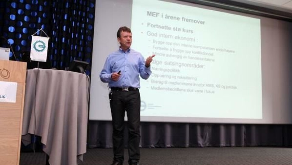 Styrelder i MEF, Arnstein REpstad, talte til bransjen på Loen-dagene 2013.