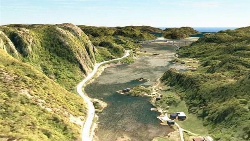 Ny E39 er planlagt i bro over Trysfjord, like sør for der dagens E39 snirkler seg langs og rundt fjorden.