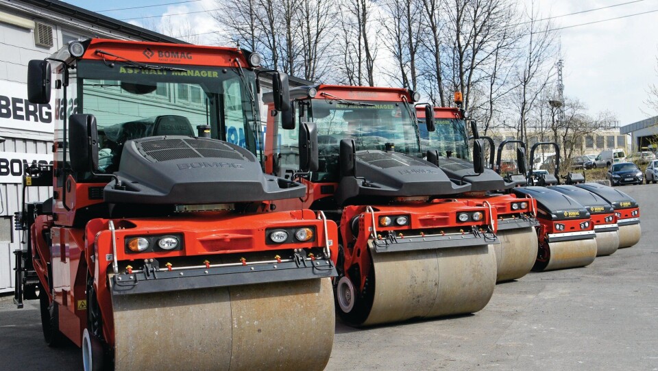 16 VALSER: Hesselberg Maskin skal levere 16 Bomag-valser til Veidekke Industri.