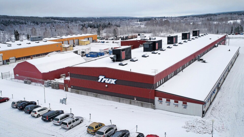 FULL FART: Produksjonen ved Trux-fabrikken har vært god i 2017.