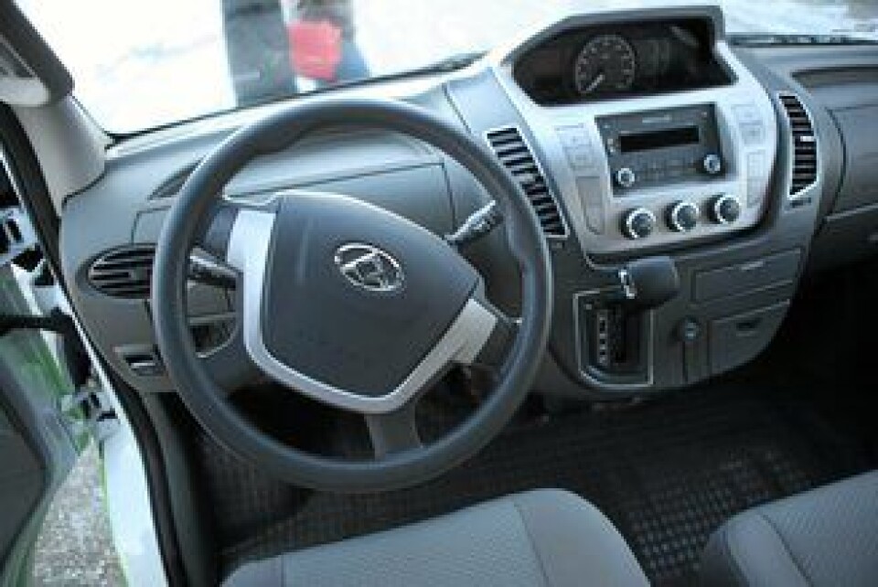 Dashbordet i Maxus EV80.