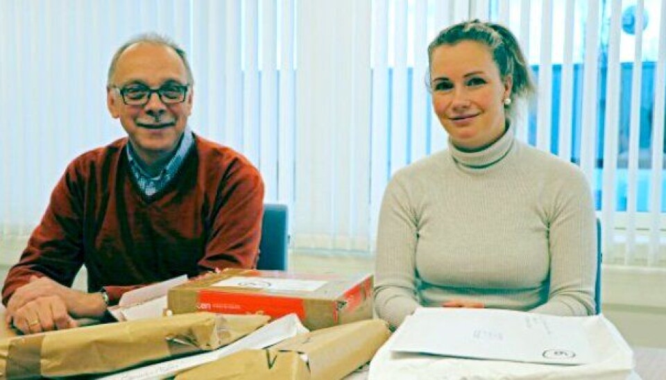 Byggeleder Mari Sagbakken er fornøyd med at interessen med å bygge ny fv. 720 fra Strømnes til Malm er stor. Hogne Heir t.v.