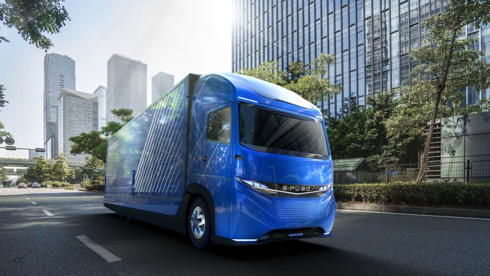 E-Fuso Vision One er en elektrisk lastebil som kan frakte elleve tonn 350 km på en lading.