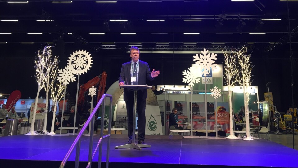 MEF-formann Arnstein Repstad åpnet et rekordstort Arctic Entrepreneur. Foto: Klaus Eriksen