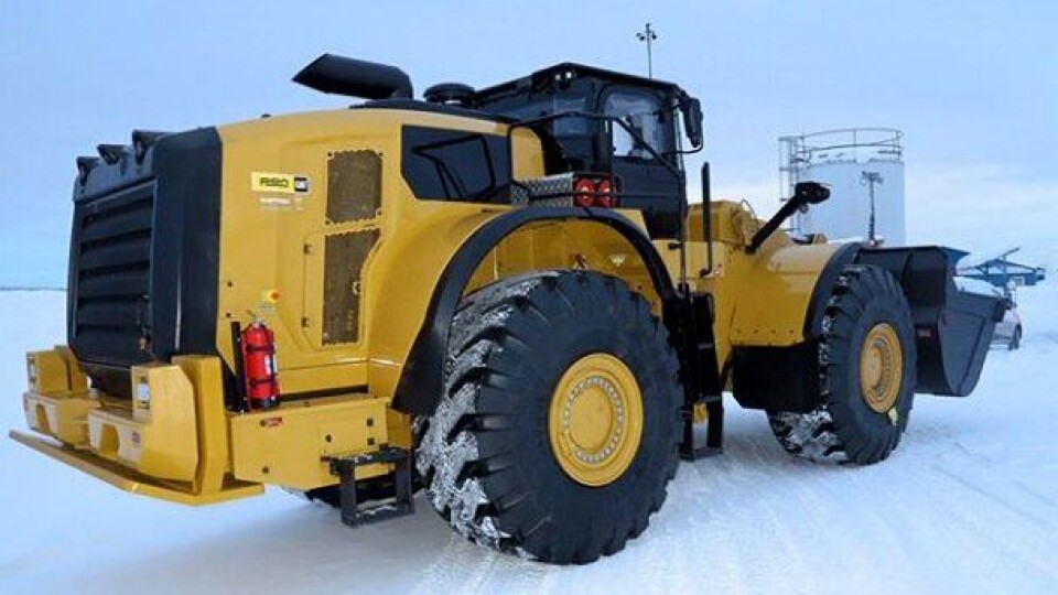 En senket Cat 980M hjullaster for bruk under jord er kjøpt av Euromining AB i Sverige. Foto: Pon Equipment AB