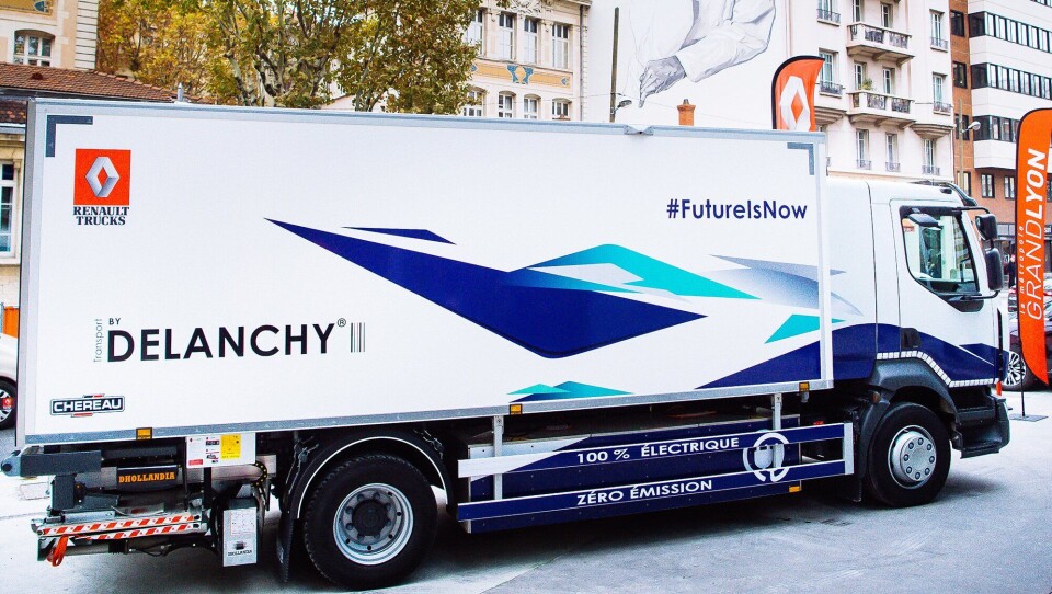 Delanchy har vært med på å teste elektriske lastebiler for Renault Trucks. Foto: Renault Trucks