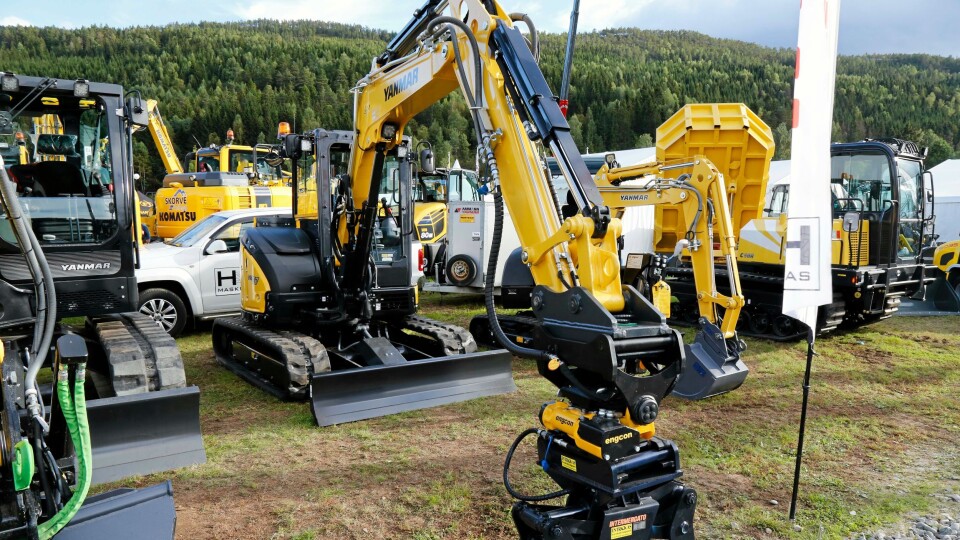 50 ÅR: Yanmar har vært lenge på kompaktmaskinmarkedet, og nå runder minigraveren 50 år. Her fra forhandler H&H Maskin AS-standen på Dyrku’n i 2016.