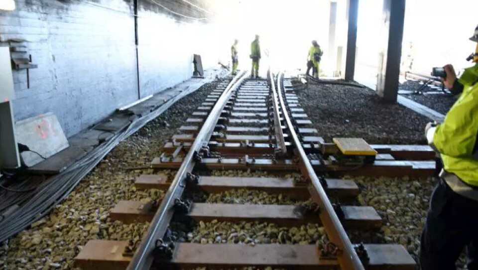 Veksel 453 ved Helsfyr (Oslo) er lagt med komposittsviller som den første i sitt slag i Norge.