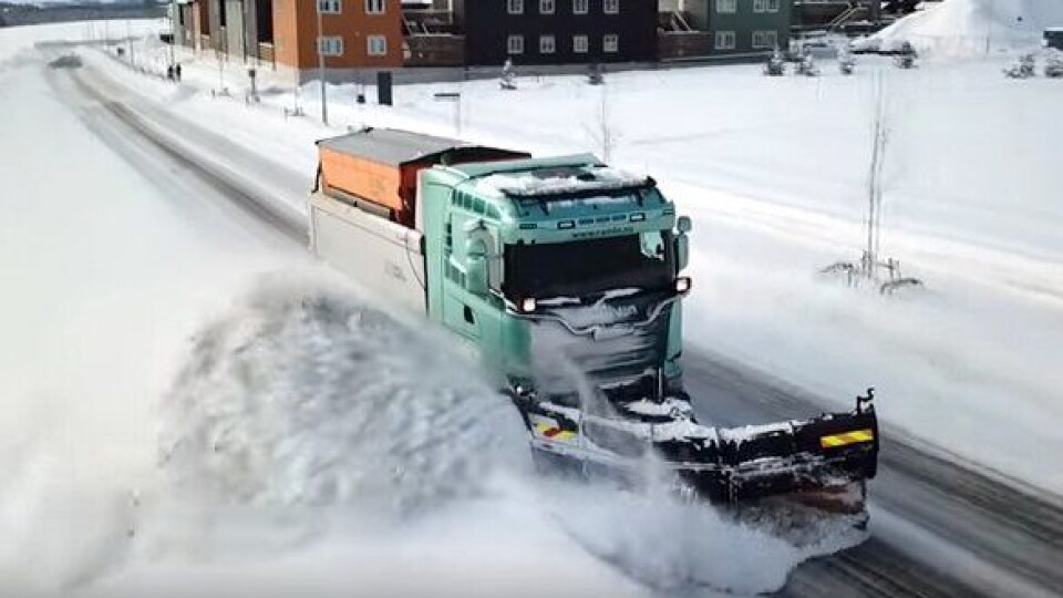 Brøyting i Trondheim vinteren 2017/2018.