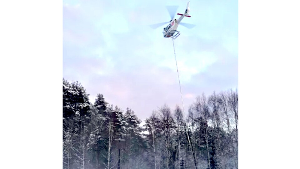 Kvisting med helikopter er effektivt og et spektakulært syn.