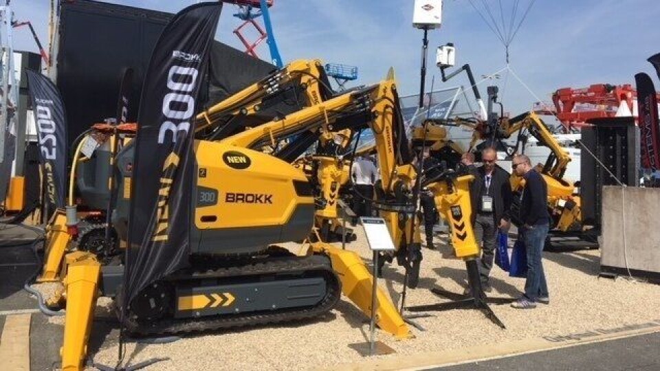 De nye modellene fra Brokk AB var stilt ut på Intermat i Paris i april.