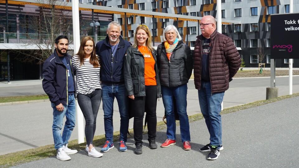 De er klare til å ta imot mange tusener besøkene i fem dager fra og med onsdag 2. mai kl.10.00. Fra venstre Nabeel Ejaz (leder ordensavd. i Vectrocon), Christina Eriksen (messe- og eventkoordinator i X Meeting Point), Anders Snortheimsmoen (spesialrådgiver i Sikkerhetsledelse AS), Tone Lindberg Grøstad (ad.m direktør i MGF), Gry Ingebretsen (messesjef i MGF) og Ove-Tomas Svendsen (publikumsansvarlig i MGF).