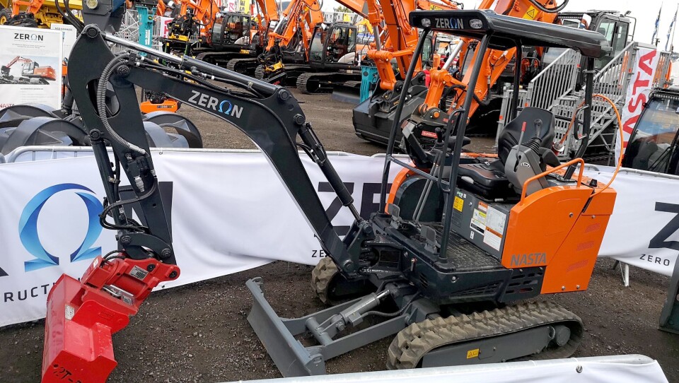 Prototypen av Zeron ZE19 sto stilt ut på Nastas område på Vei og Anlegg 2018.