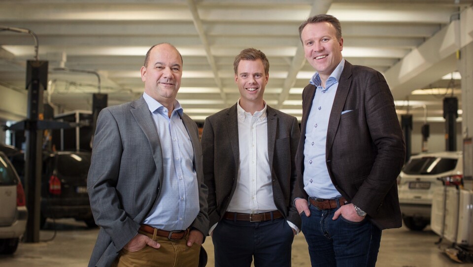 Fra venstre: Administrerende direktør Stefan Funch, Anders Engum og Erik Frey Olsen.