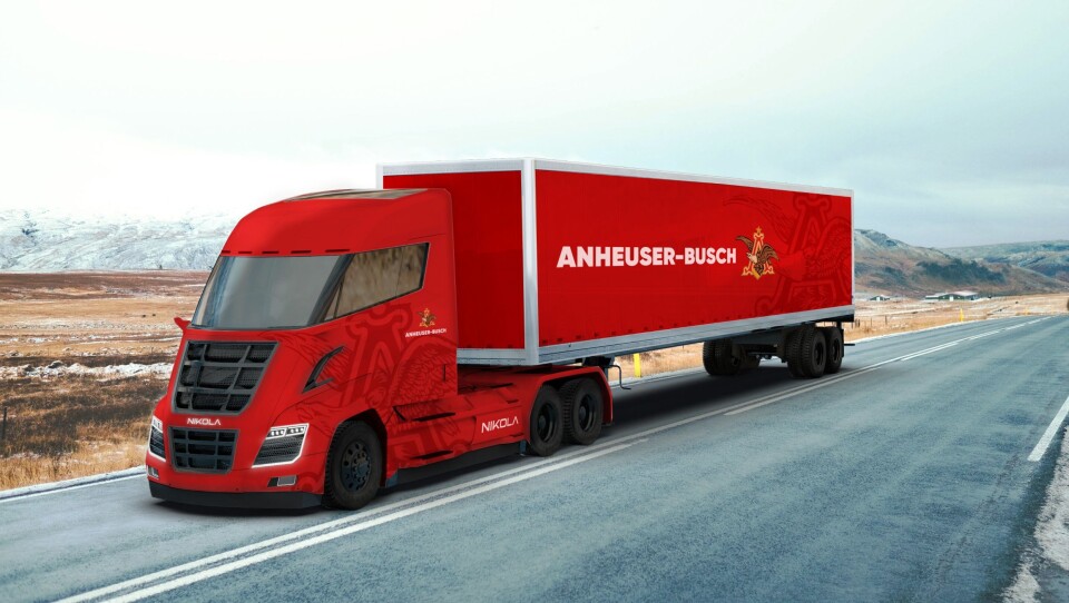 Nikola Motor Company har sendt ut dette bildet av en Nikola Two i forbindelse med offentliggjøringen av den store bestillingen.