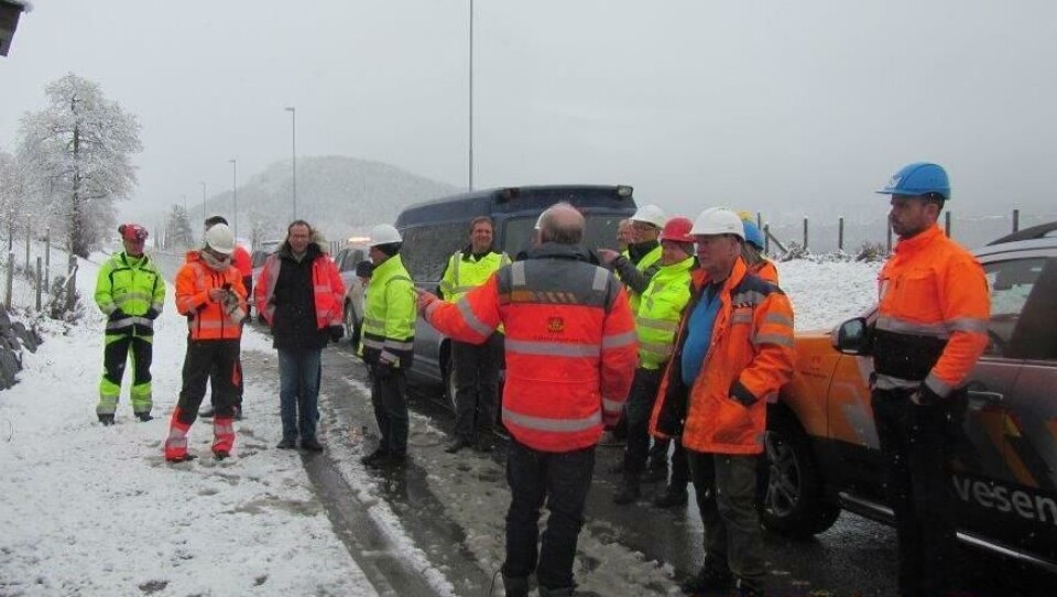 Bilde fra tilbudsbefaringen i april 2018.