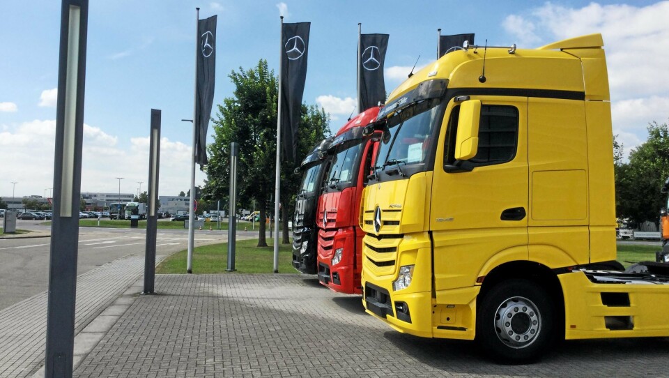 KOMMER: Høyst sannsynlig vil dagens Mercedes-Benz Actros komme som en ny modell i september.