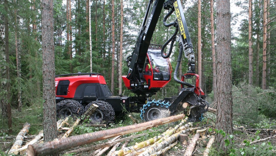 Komatsu Forest AS viser blant annet to 901XC hogstmaskiner med 8 WD.