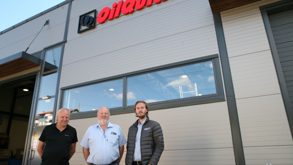 OTS Trading AS er historie, nå er navnet OilQuick Norge AS, her representert med Axel (t.h.) og Ole Siem og Kjell Svanberg.