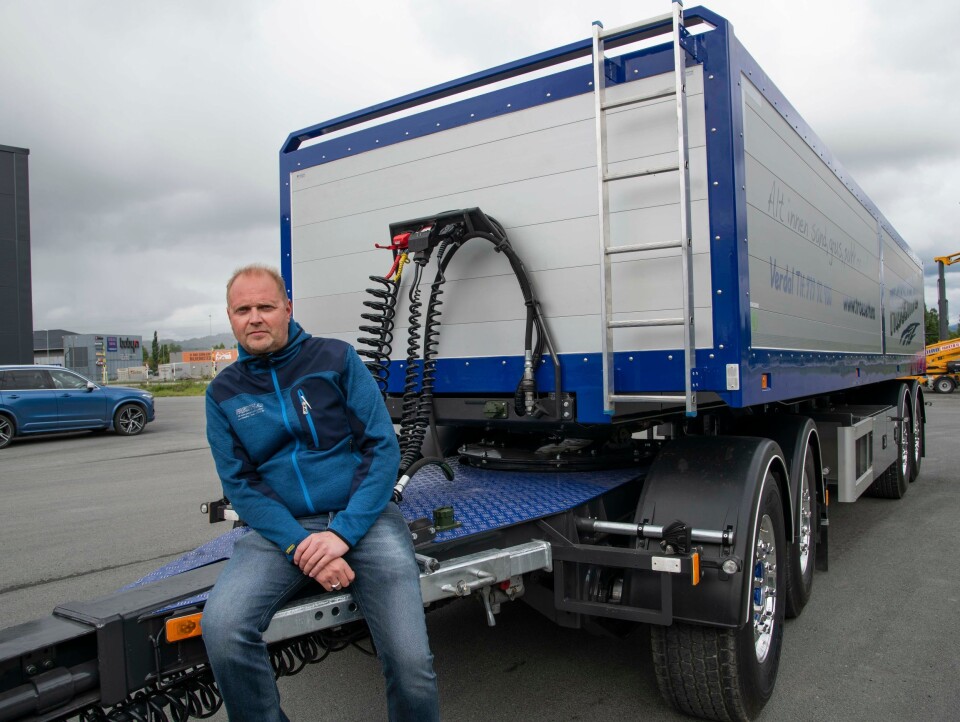 INTERESSE: Arild Frøseth har fått mange henvendelser etter det ble kjent at de skulle ta i bruk modulvogntog.