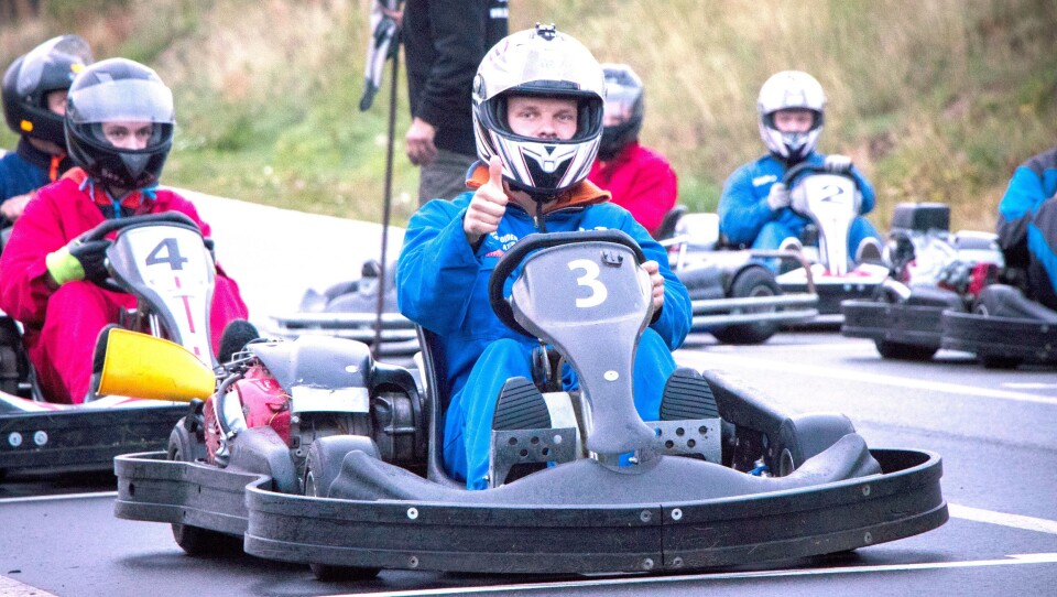 Gocart er en del av programmet i løpet av to intensive dagen med læring og opplevelser for de nye lærlingene.