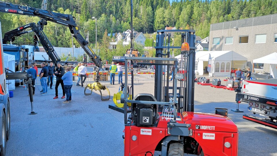 Hiab Norway viste alle sine produkter på eget område på Hagan ved riksvei 4 på grensen til Oslo 30. og 31. august 2018.