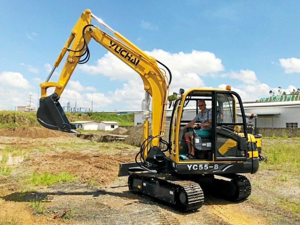 YC55-8 er en av Yuchai-modellene som WeeGruppen skal markedsføre i Norge.