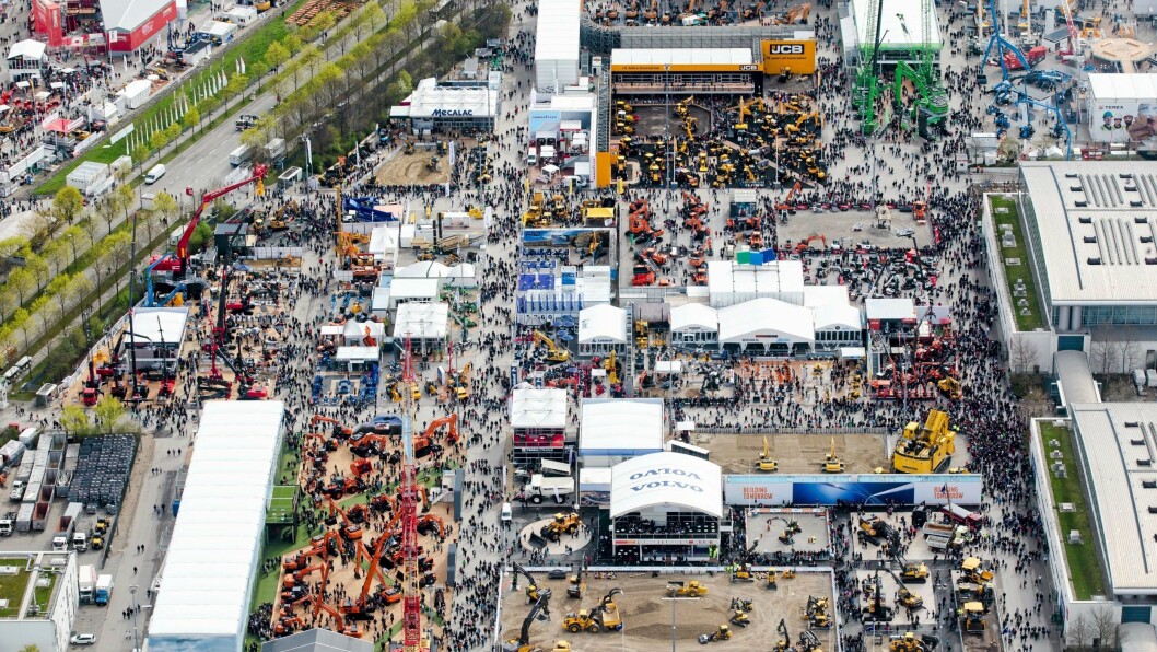 Slik så det ut forrige gang Bauma ble arrangert, i 2016. Slik så det ut forrige gang Bauma ble arrangert, i 2016.