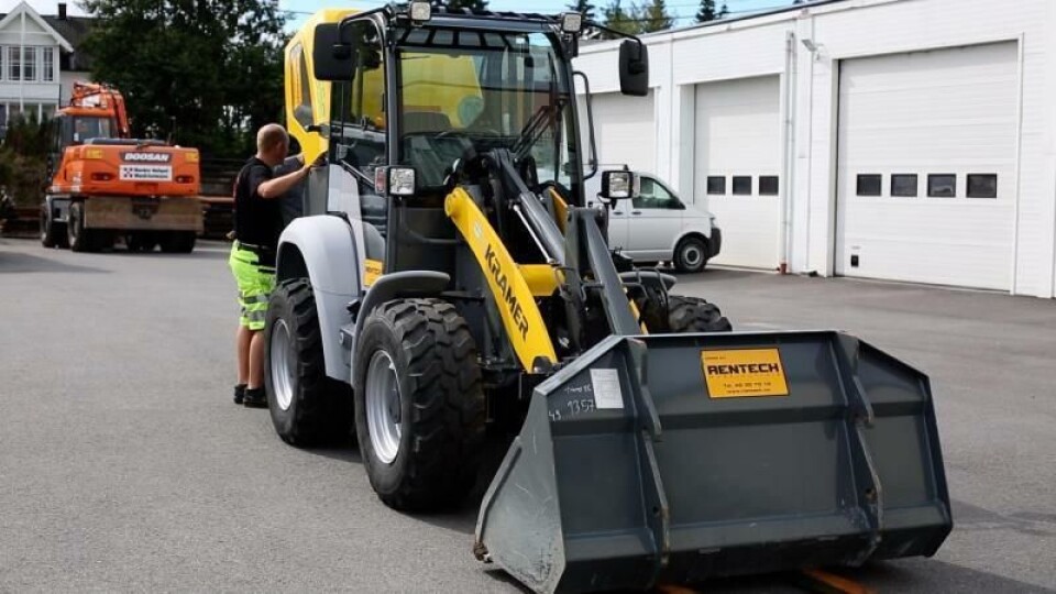 Den elektrisk drevne hjullasteren Kramer 5055e er en av maskinene som kan lånes. Den elektrisk drevne hjullasteren Kramer 5055e er en av maskinene som kan lånes.