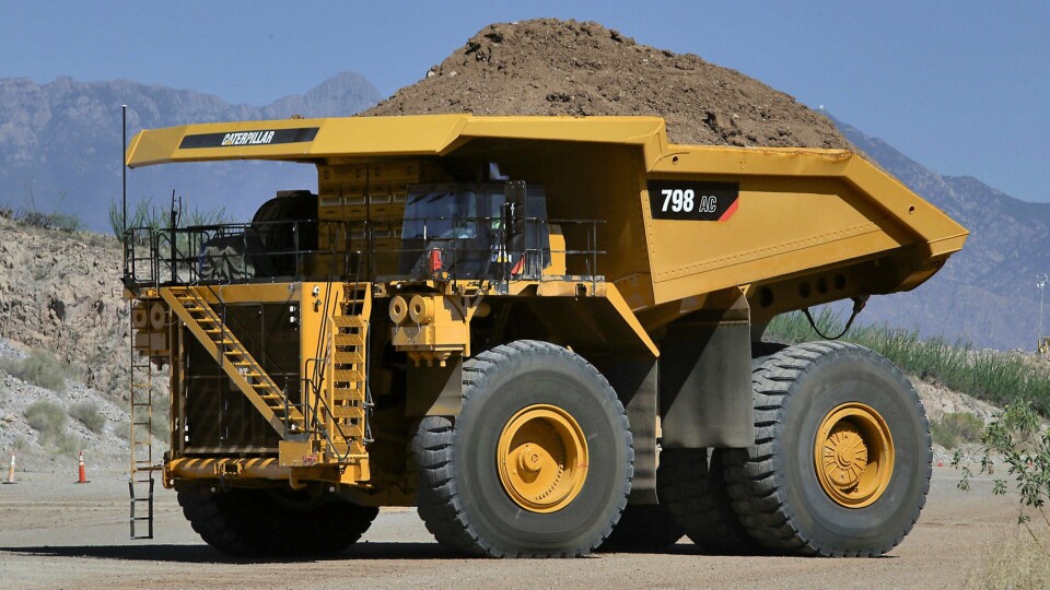 Nye Cat 798 AC er dieselelektrisk toppmodell fra Caterpillar. Presentert i november 2018.