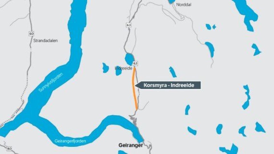 Tunnelen mellom Korsmyra og Indreeide er det høyest prioriterte rassikringsprosjektet på fylkesveiene i Møre og Romsdal. Byggingen av selve tunnelen er planlagt fra høsten 2019 med ferdigstilling høsten 2022.