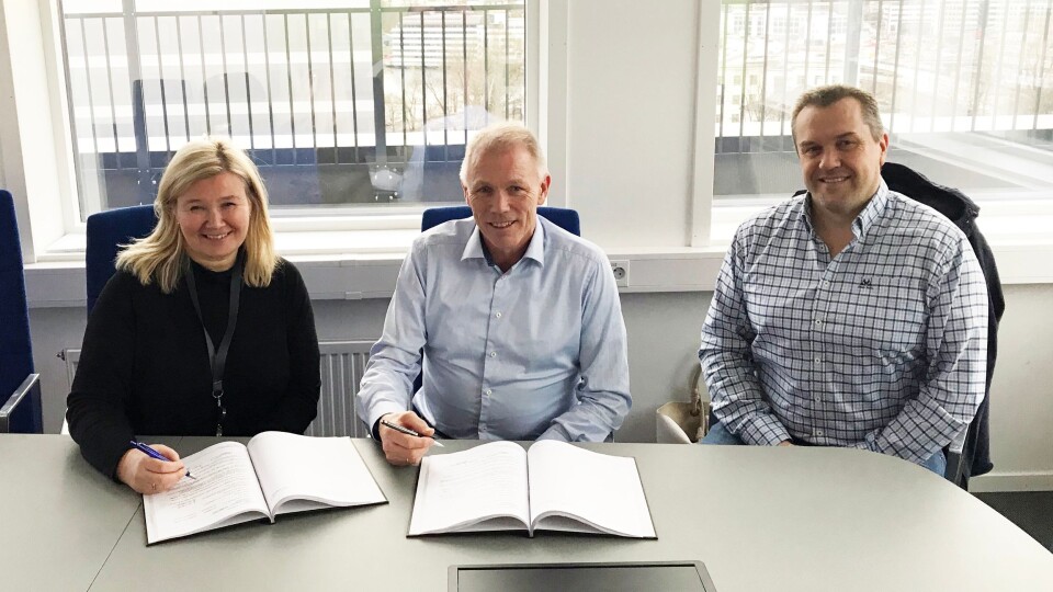 F.v: Grethe Vikane (prosjekteier Statens vegvesen), Jan Vidar Lie (distriktssjef Peab Anlegg) og Håkon Hageberg (prosjektleder Peab Anlegg).