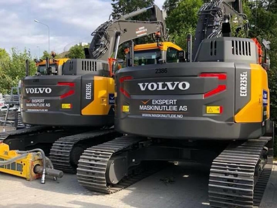 Nye Volvo-maskiner hos Ekspert Maskinutleie.