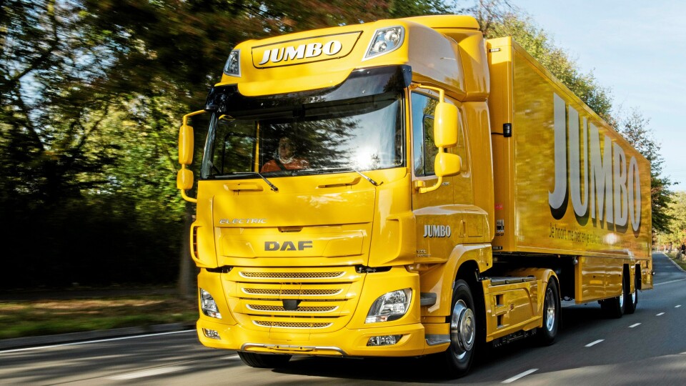 Første Daf CF electric evert til Supermarkedkjeden Jumbo i samarbeid mellom DAF og VDLFoto: Daf