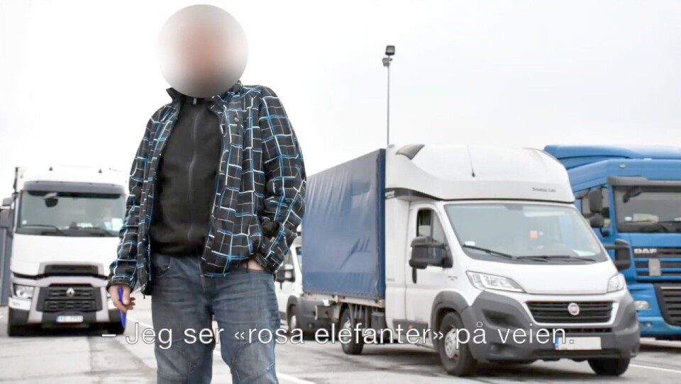- Jeg drikker mye Red Bull. Når jeg halusinerer, er det tegn på at jeg bør kjøre til siden og hvile, sier polske «Patryk».