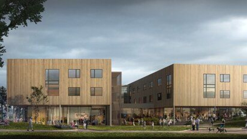 Slik skal det nye helse- og velferdssenteret i Vestnes se ut.