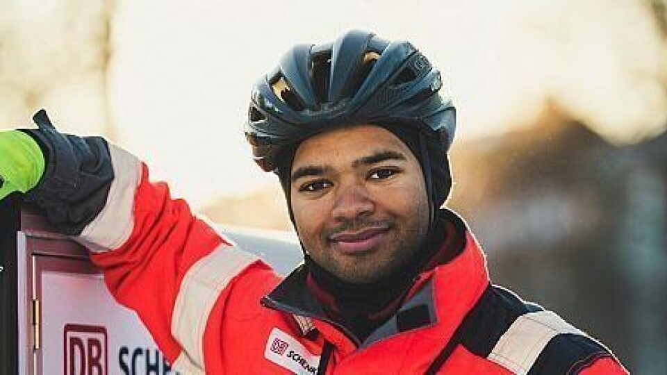 Benjamin Appiah er en god ambassadør både for arbeidsgiveren og Miljøhovedstaden 2019. (Foto: Simen Øvereng)