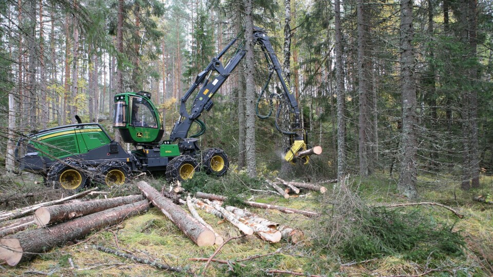 I Hedmark ble det ifjor innmålt 3,0 millioner kubikkmeter. Det utgjør 27% av den totale avvirkningen.
